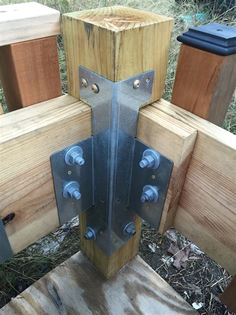 metal post brackets decks|brackets for deck mounted post.